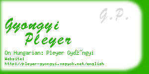 gyongyi pleyer business card